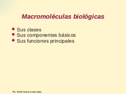 Mocromoléculas Biológicas