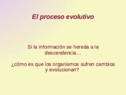 proceso evolutivo
