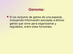 Definición de Genoma
