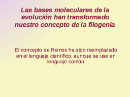 Evolución y datos moleculares