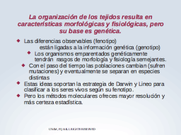Genotipo vs. Fenotipo en la filogenia