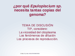 Pregunta sobre Epulopiscium