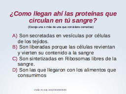 Pregunta: proteínas sanguíneas