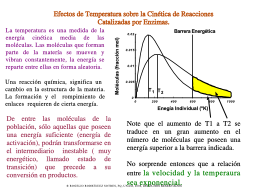 Efecto de T sobre la RXN química