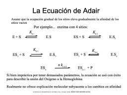 Descripción operativa. Ecuación de Adair