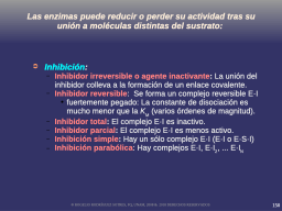 Casos de inhibición posibles