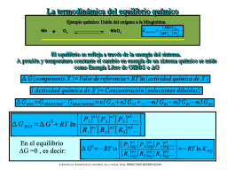 Constante de equilibrio y potencial químico