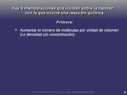 Relación de rapidez y número de moléculas