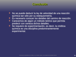 La cinética química requiere experimentos