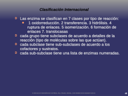 bases de la clasificación internacional EC