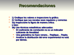 Recomendaciones al analizar resultados gráficos