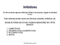 Tipos de inhibidores