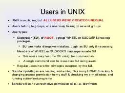 UNIX users