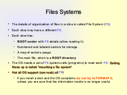 File Systems