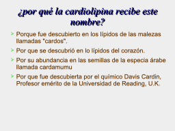 Pregunta: cardiolipina