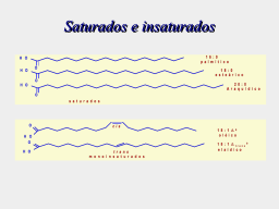 FA: saturados e insaturados